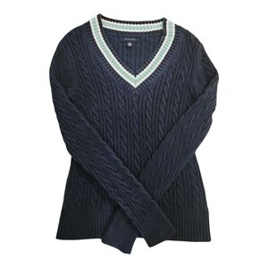Tommy Hilfiger Navy V-Neck Sweater